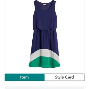 Pixley XL dress Stitch Fix navy, green, white